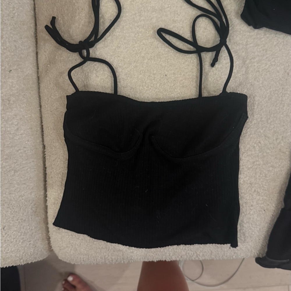 Reformation Black Camisole Top